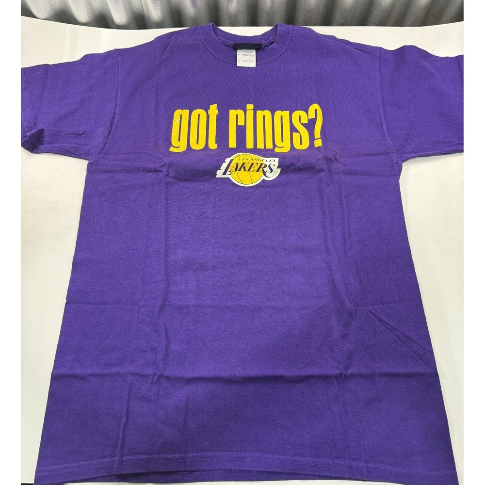 Lakers Championship Rings Shirt Mens M Purple NBA Finals Basketball Kobe